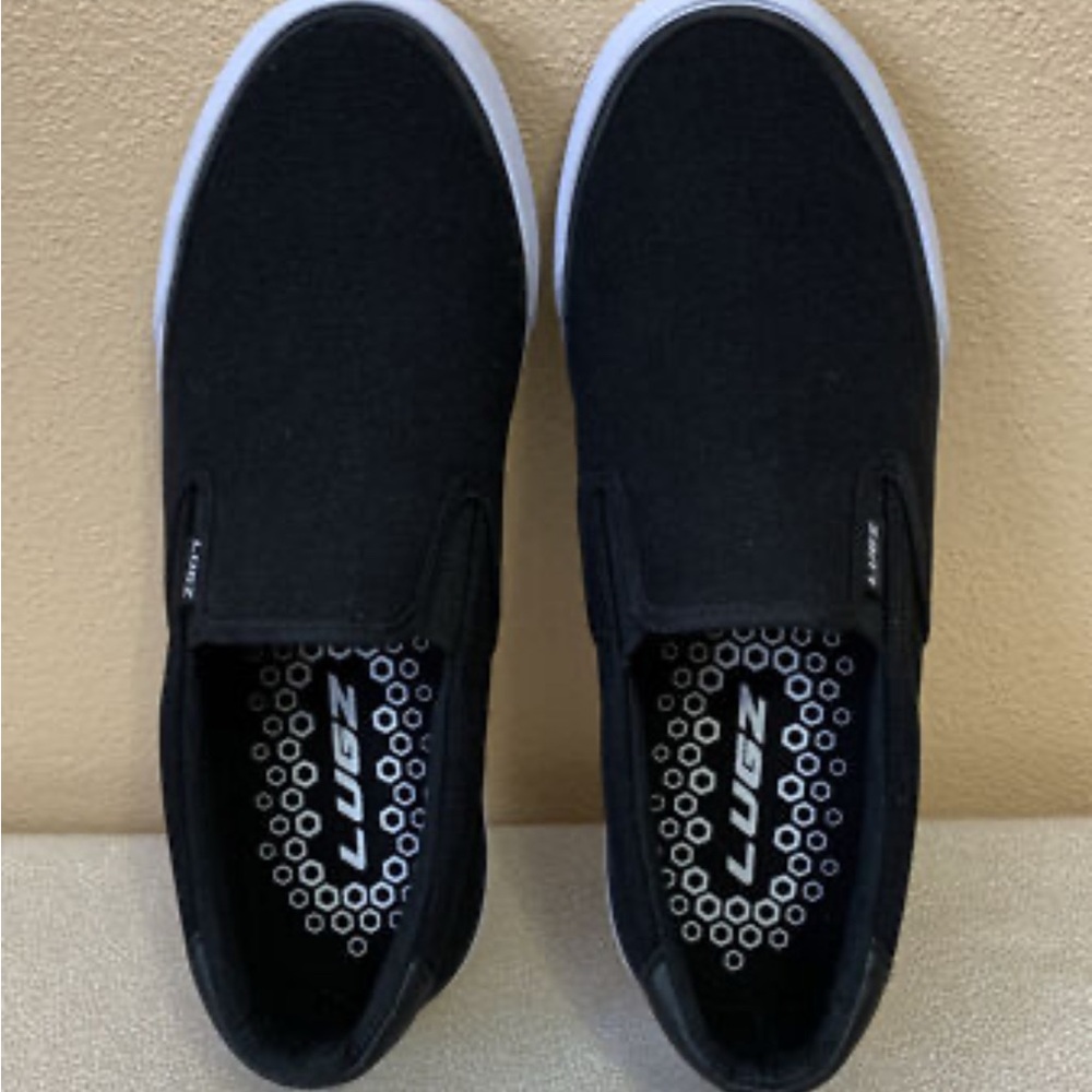 LUGZ Women's BLACK Canvas Clipper Slip-on Sneakers Shoes - Women's Sz 10